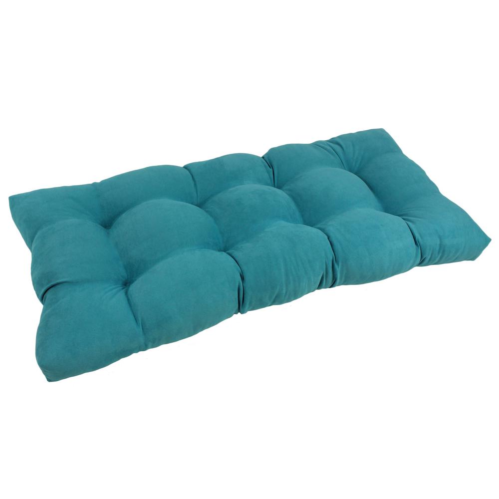 42-inch by 19-inch Squared Micro Suede Tufted Loveseat Cushion. Picture 1