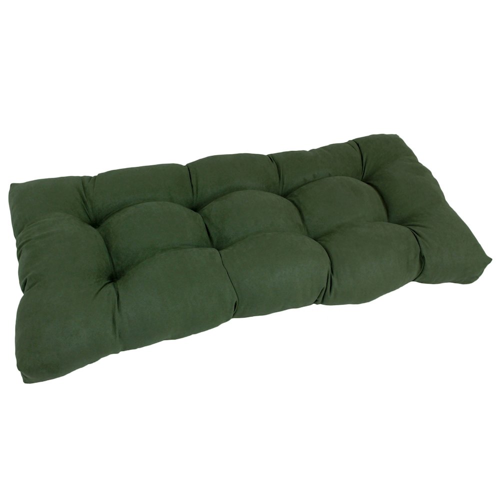 42-inch by 19-inch Squared Microsuede Tufted Loveseat Cushion. Picture 1