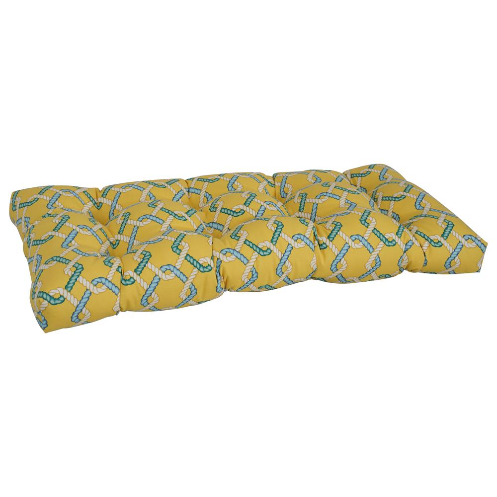 42-inch by 19-inch Polyester Outdoor Tufted Loveseat Cushion 94006-LS-OD-105. Picture 1