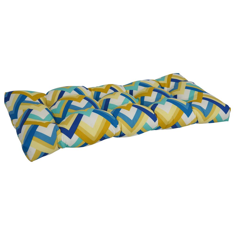 42-inch by 19-inch Polyester Outdoor Tufted Loveseat Cushion 94006-LS-OD-184. Picture 1