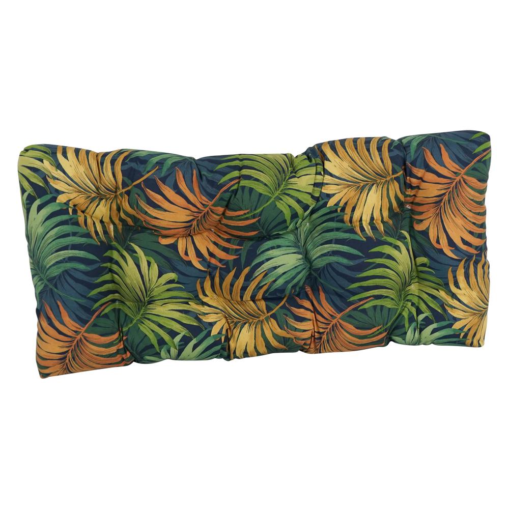 42-inch by 19-inch Squared Patterned Spun Polyester Tufted Loveseat Cushion  94006-LS-REO-61. Picture 2