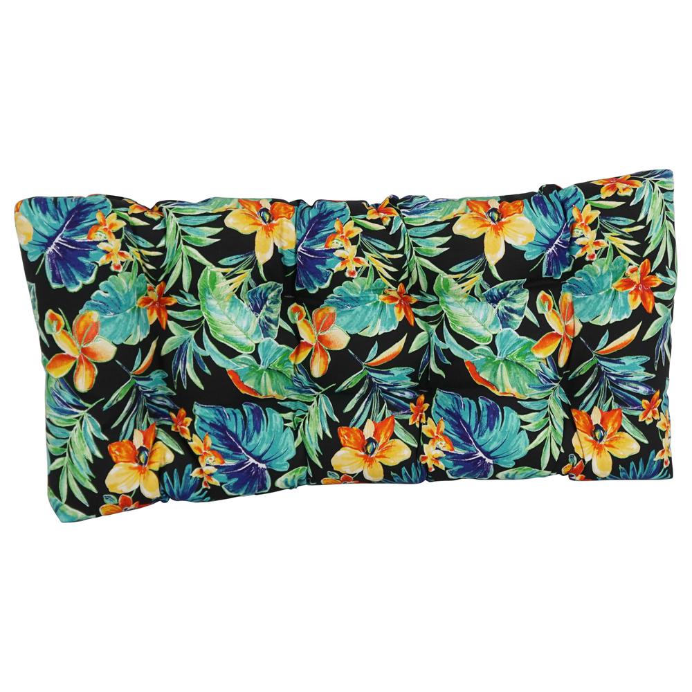 42-inch by 19-inch Squared Patterned Spun Polyester Tufted Loveseat Cushion  94006-LS-REO-62. Picture 2