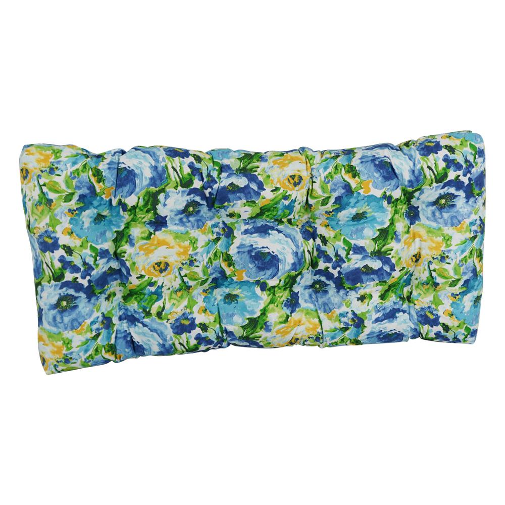 42-inch by 19-inch Squared Patterned Spun Polyester Tufted Loveseat Cushion  94006-LS-REO-65. Picture 2