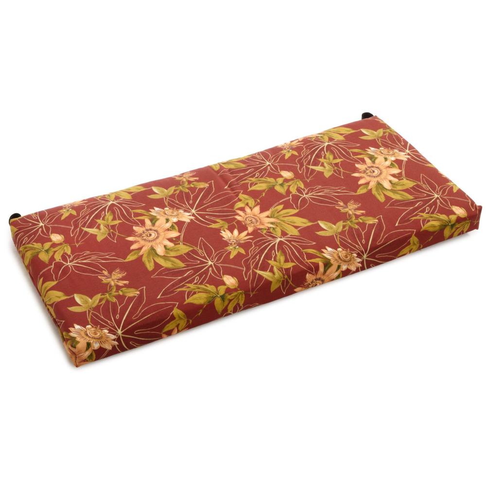 40-inch by 19-inch Outdoor Spun Polyester Loveseat Cushion. Picture 1