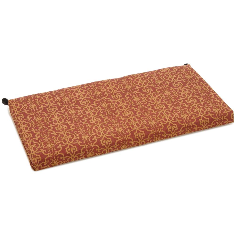 40-inch by 19-inch Outdoor Spun Polyester Loveseat Cushion. Picture 1