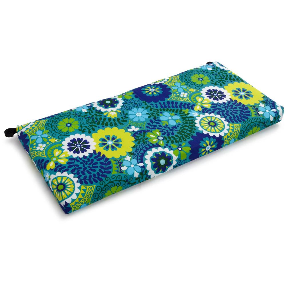 40-inch by 19-inch Outdoor Spun Polyester Loveseat Cushion. Picture 1