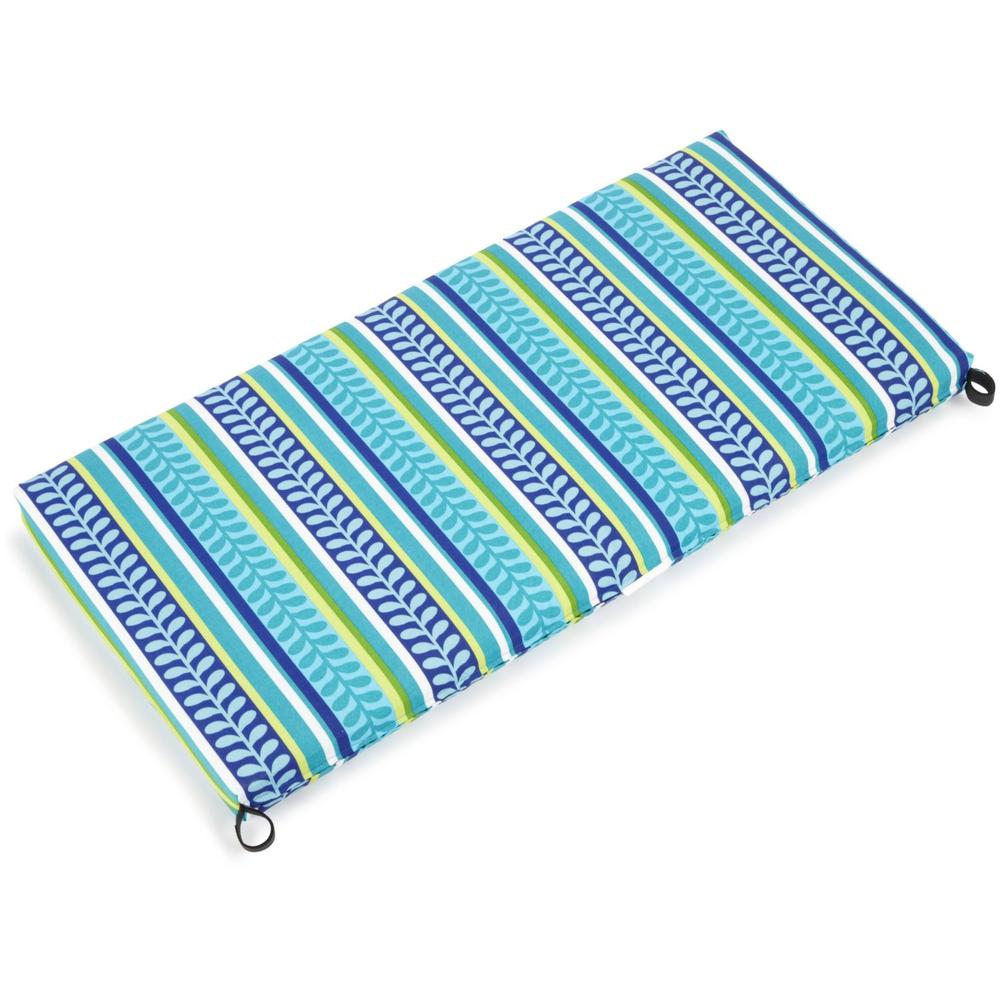 40-inch by 19-inch Patterned Outdoor Spun Polyester Loveseat Cushion. Picture 2
