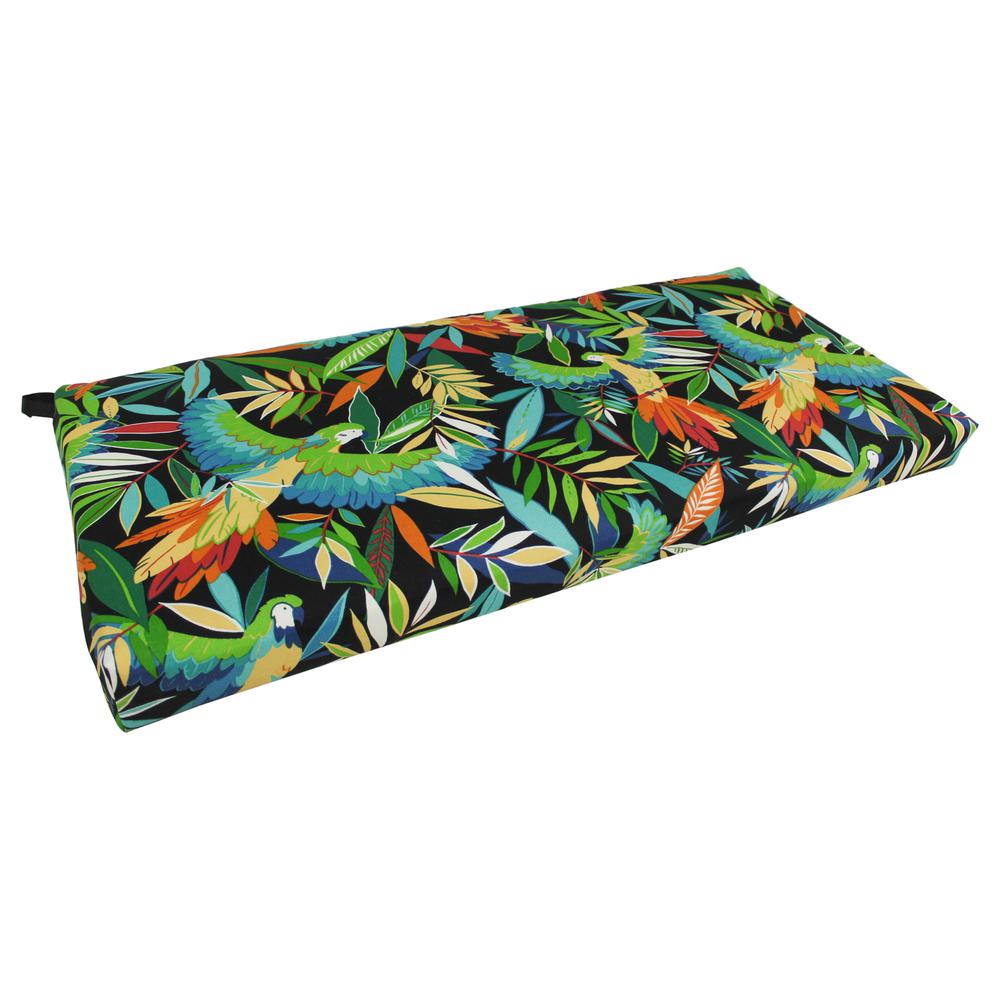 40-inch by 19-inch Outdoor Spun Polyester Loveseat Cushion. Picture 1