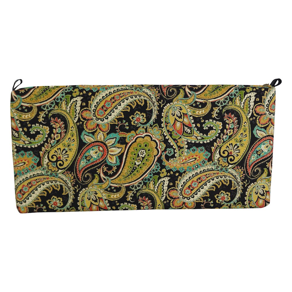 40-inch by 19-inch Patterned Outdoor Spun Polyester Loveseat Cushion. Picture 3