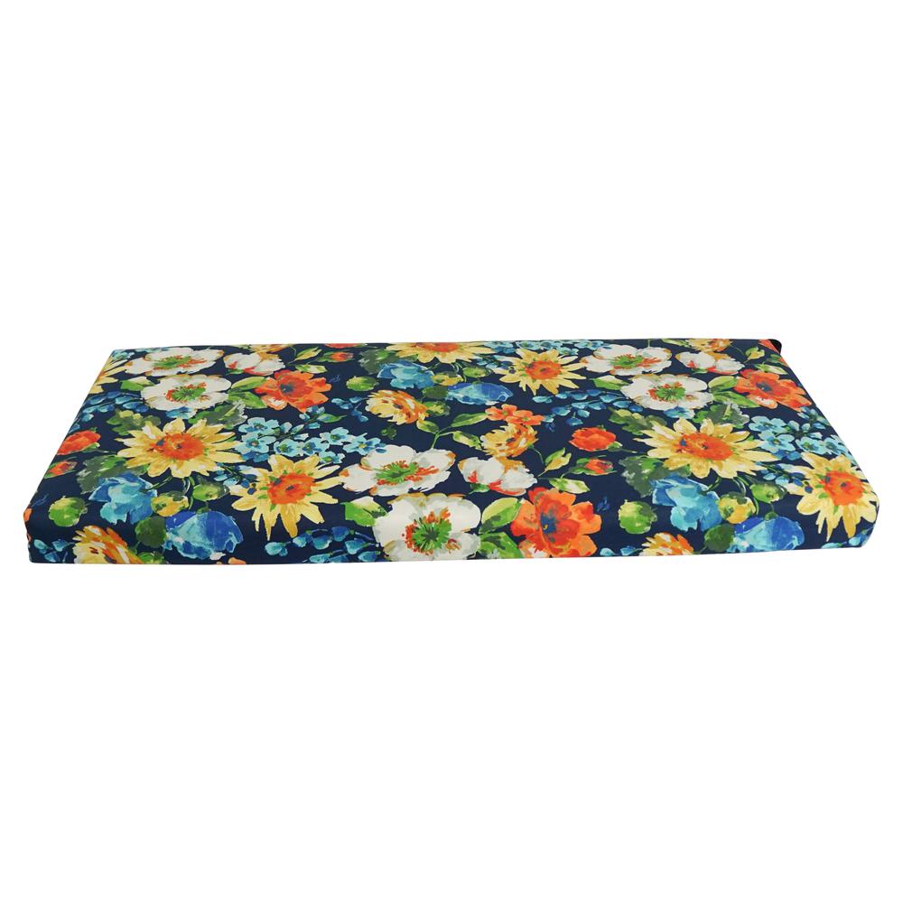 40-inch by 19-inch Patterned Outdoor Spun Polyester Loveseat Cushion. Picture 2