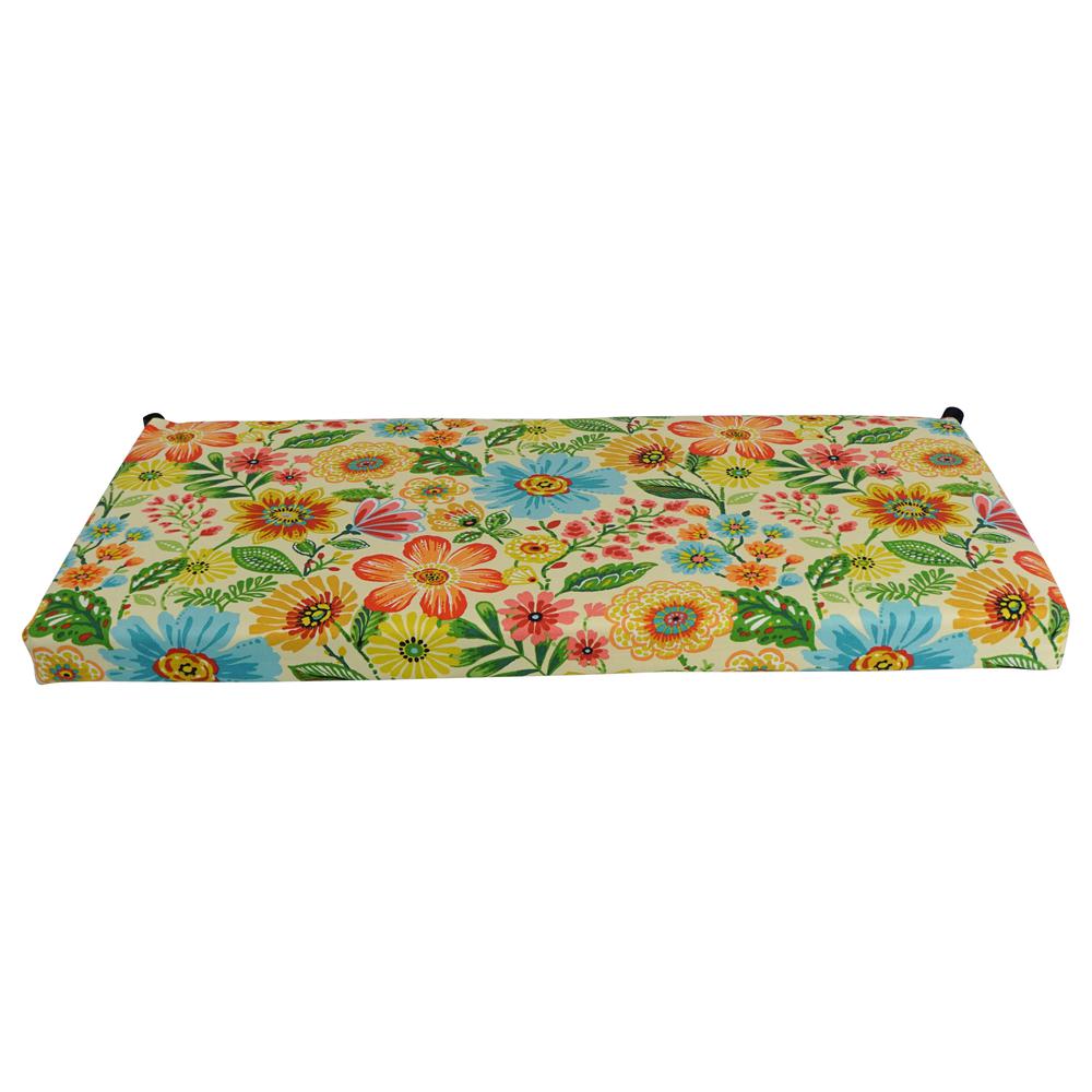 42-inch by 19-inch Patterned Outdoor Spun Polyester Loveseat Cushion. Picture 2