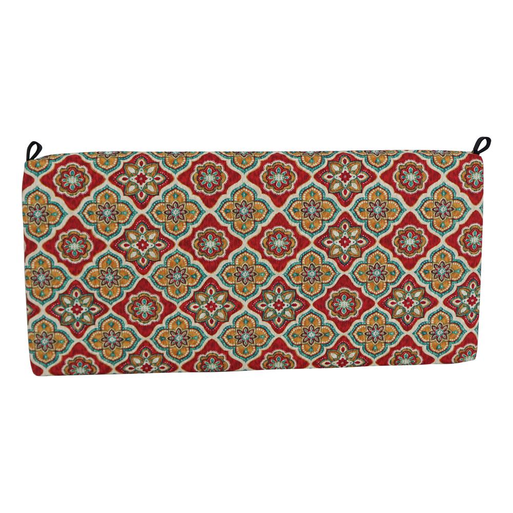 42-inch by 19-inch Patterned Outdoor Spun Polyester Loveseat Cushion. Picture 3