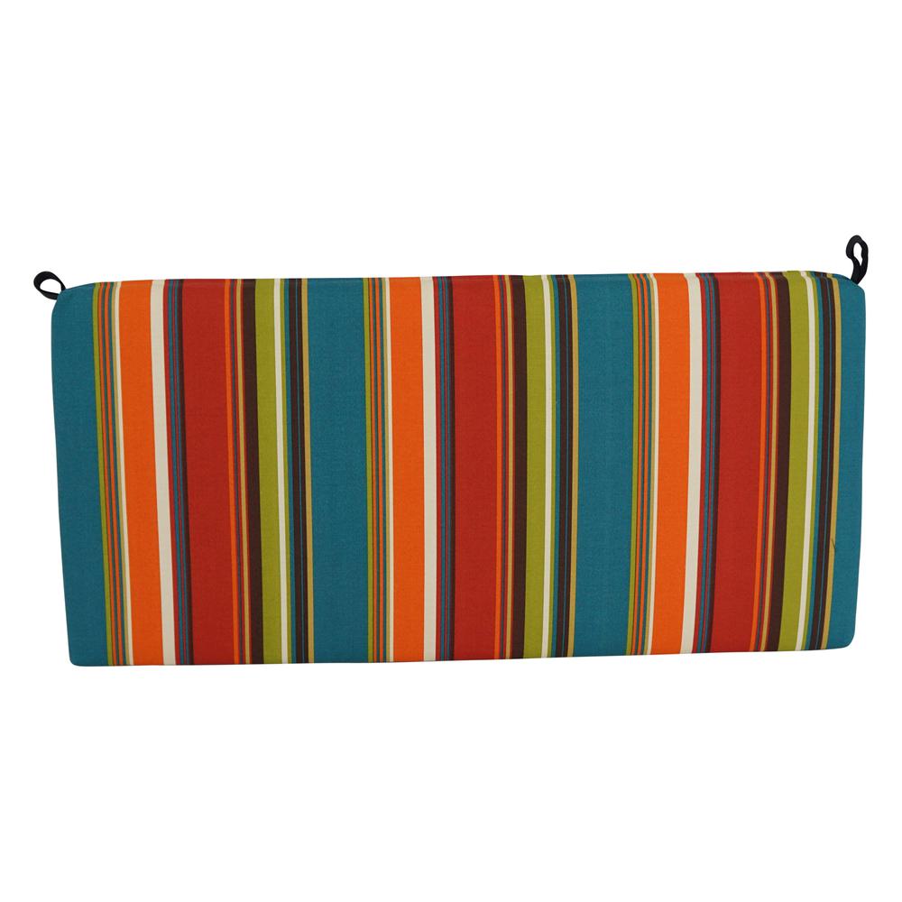 45-inch by 19-inch Patterned Outdoor Spun Polyester Loveseat Cushion. Picture 3