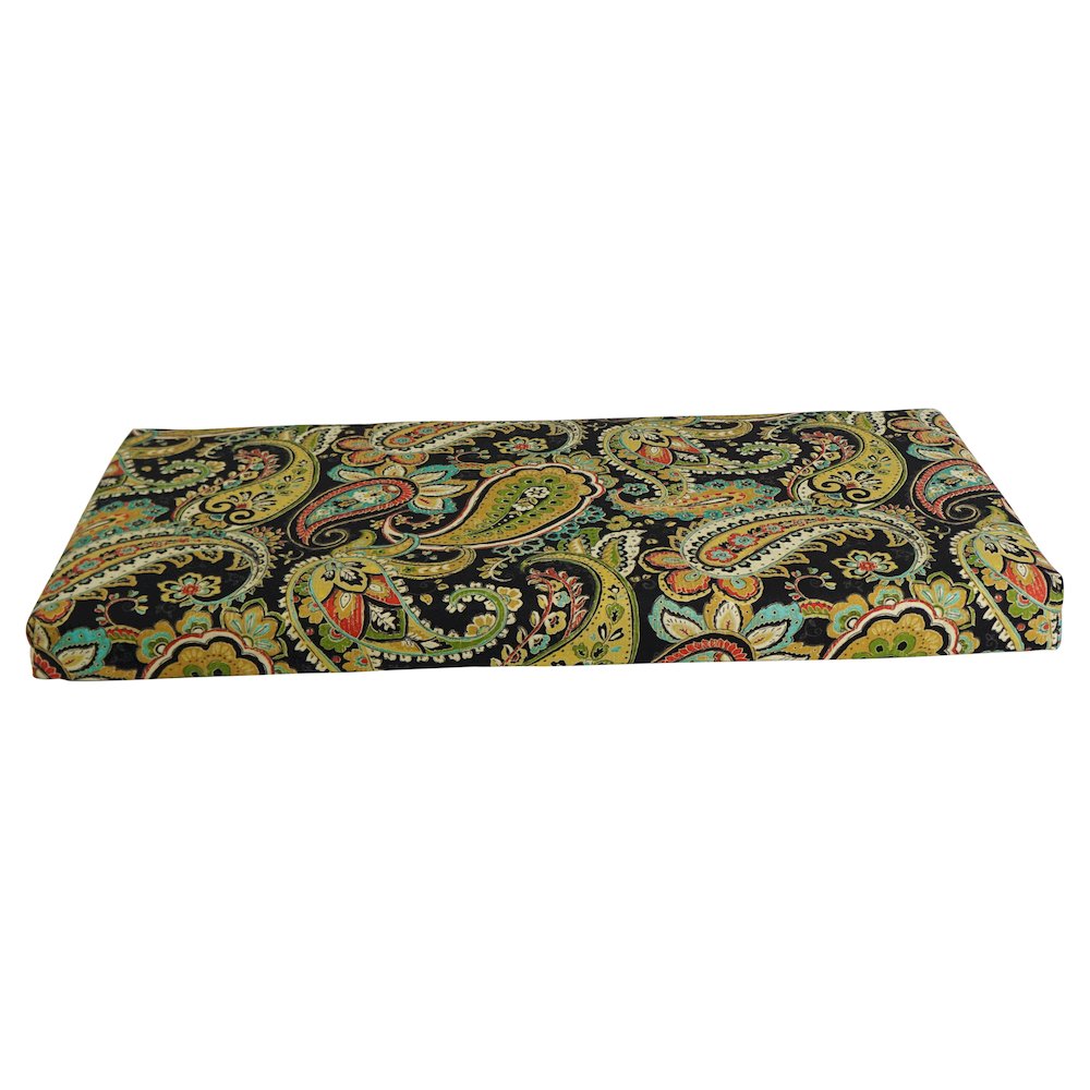 45-inch by 19-inch Patterned Outdoor Spun Polyester Loveseat Cushion. Picture 2