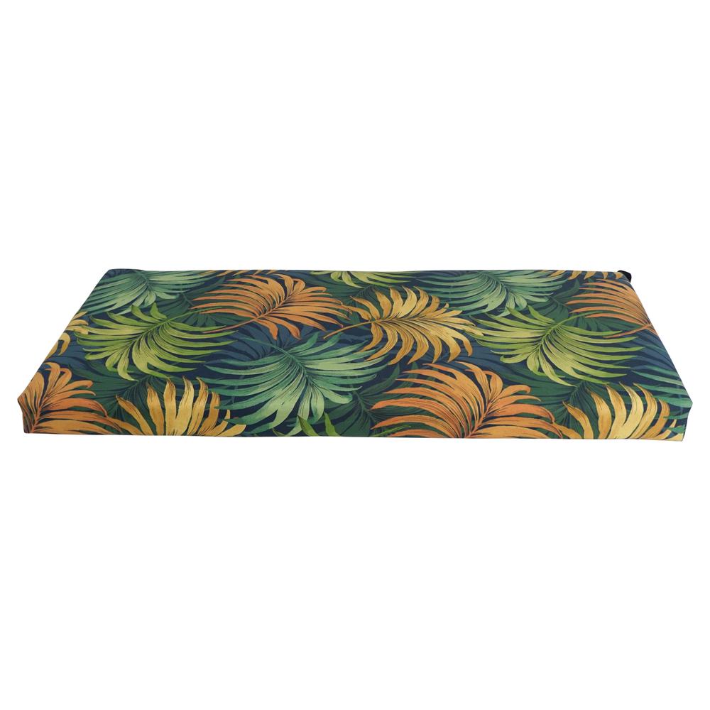 45-inch by 19-inch Patterned Outdoor Spun Polyester Loveseat Cushion. Picture 2