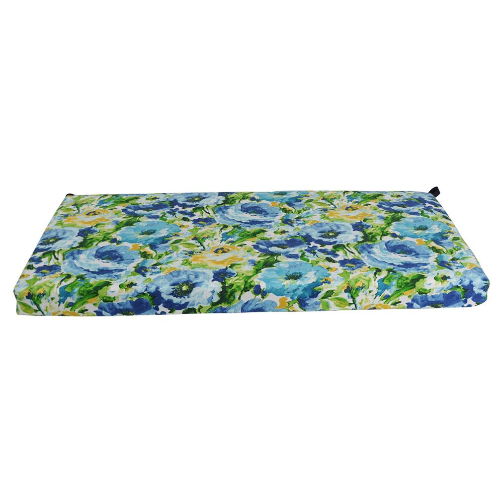 45-inch by 19-inch Patterned Outdoor Spun Polyester Loveseat Cushion. Picture 2