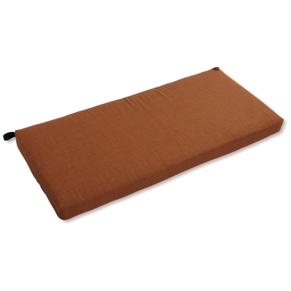45-inch by 19-inch Outdoor Spun Polyester Loveseat Cushion. Picture 1