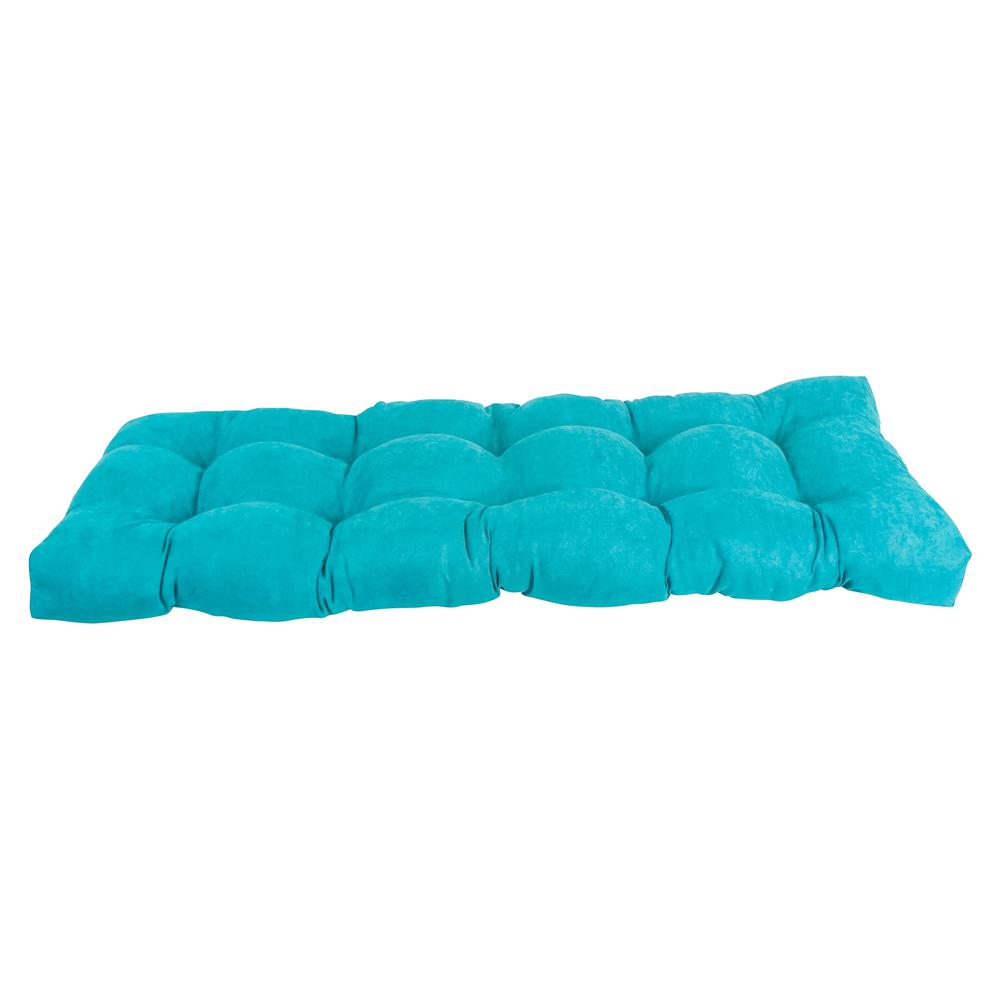 46-inch by 19-inch Tufted Solid Microsuede Bench Cushion. Picture 2