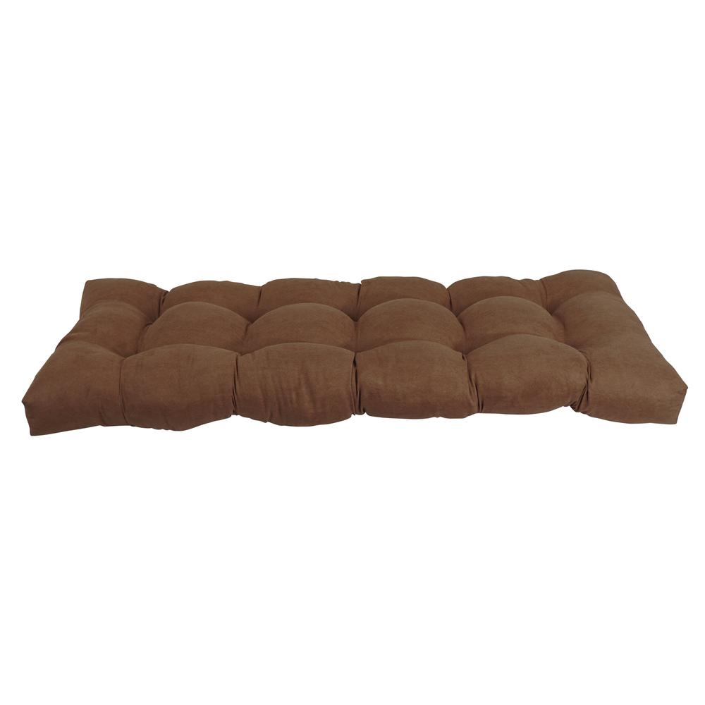 46-inch by 19-inch Tufted Solid Microsuede Bench Cushion. Picture 2