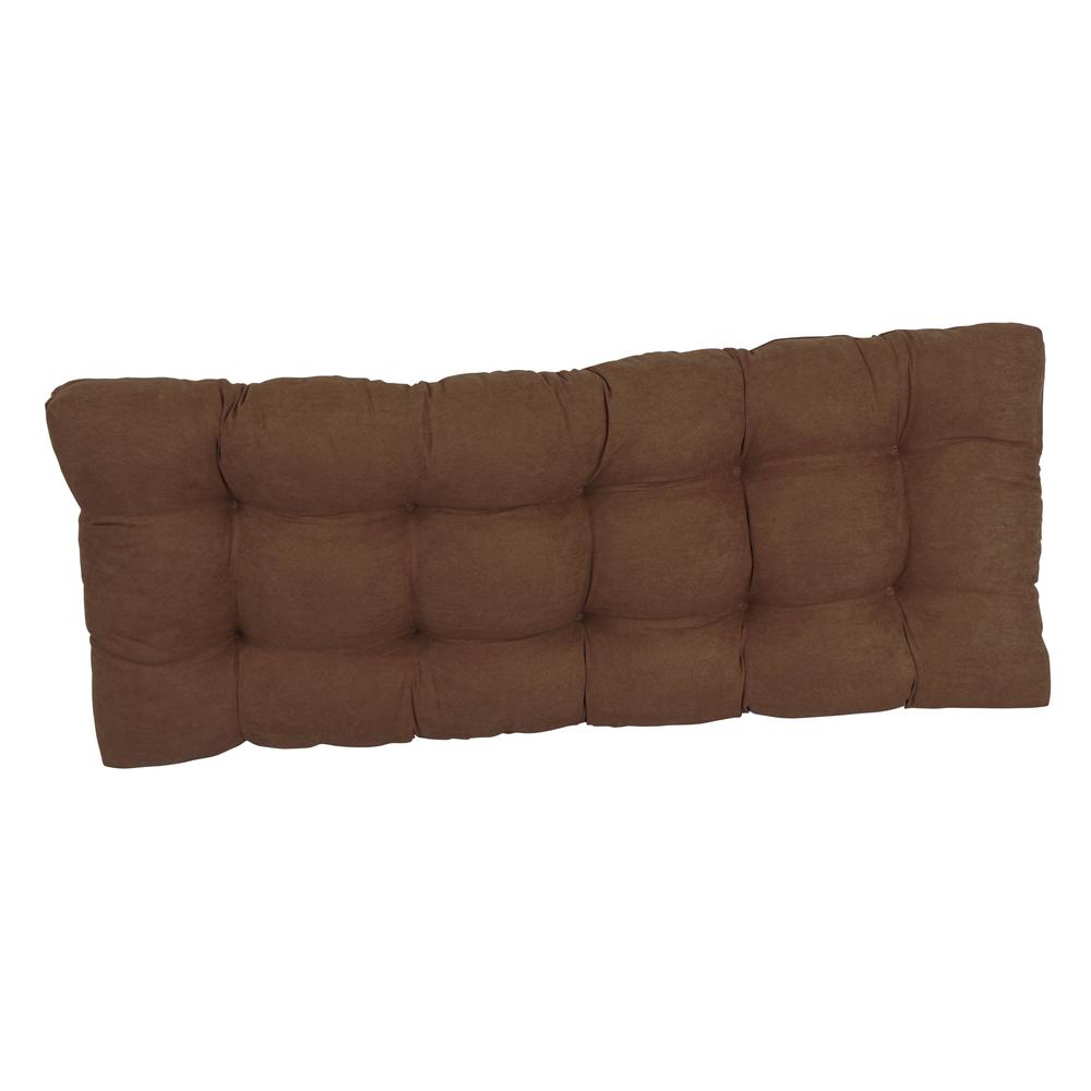 46-inch by 19-inch Tufted Solid Microsuede Bench Cushion. Picture 3
