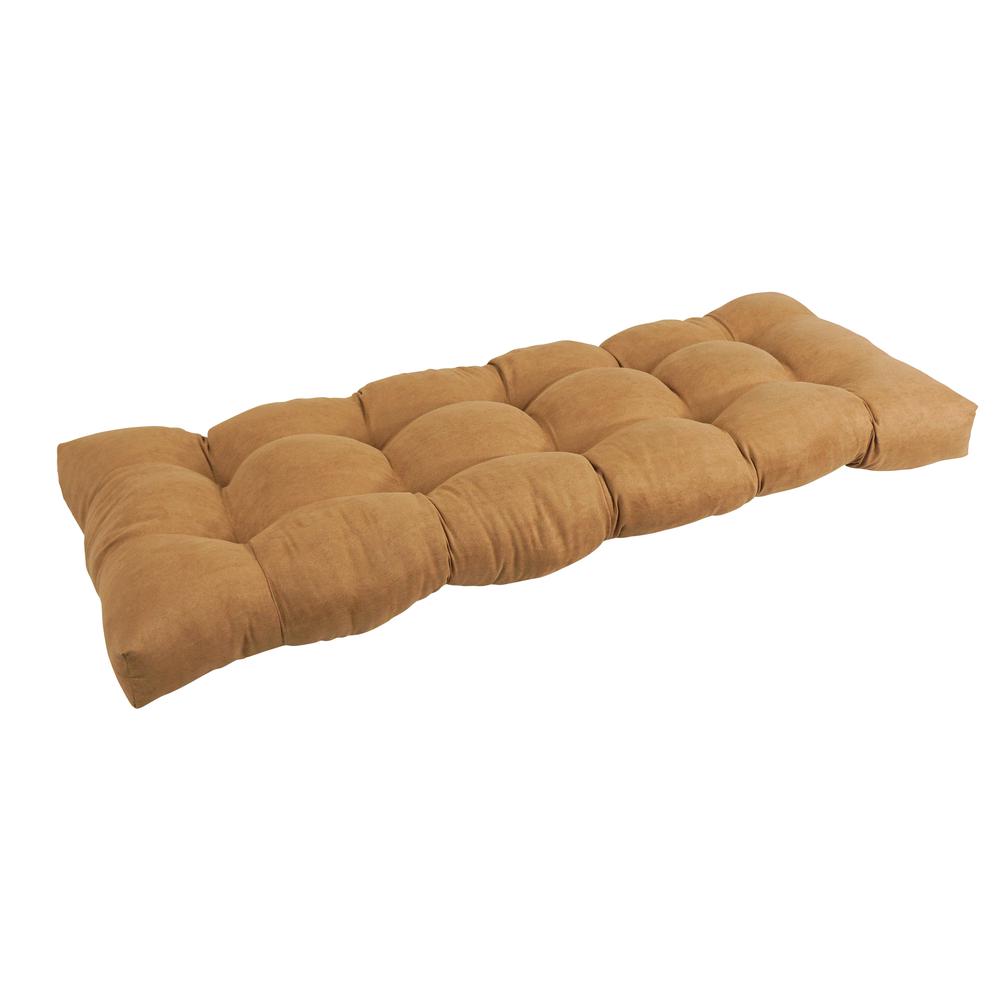 46-inch by 19-inch Tufted Solid Microsuede Bench Cushion. Picture 1