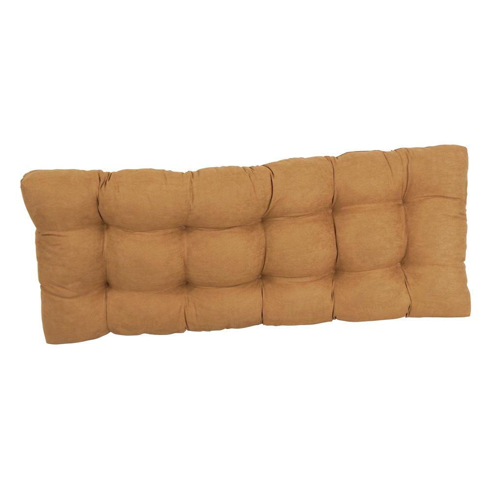 46-inch by 19-inch Tufted Solid Microsuede Bench Cushion. Picture 3