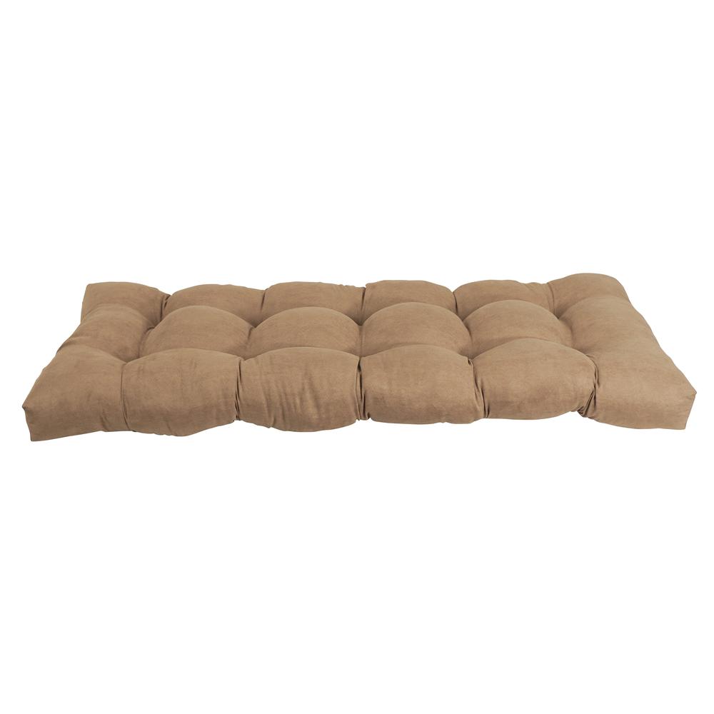 46-inch by 19-inch Tufted Solid Microsuede Bench Cushion. Picture 2
