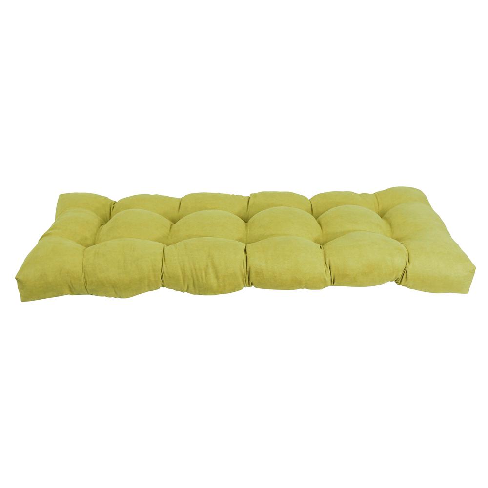 46-inch by 19-inch Tufted Solid Microsuede Bench Cushion. Picture 2