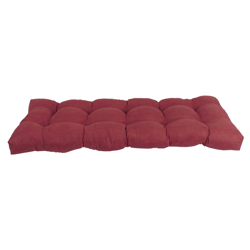 46-inch by 19-inch Tufted Solid Microsuede Bench Cushion. Picture 2
