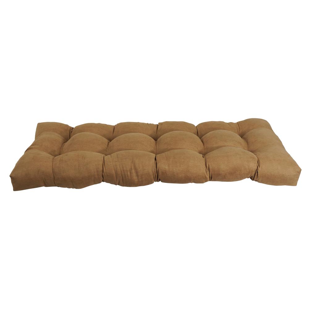 46-inch by 19-inch Tufted Solid Microsuede Bench Cushion. Picture 2