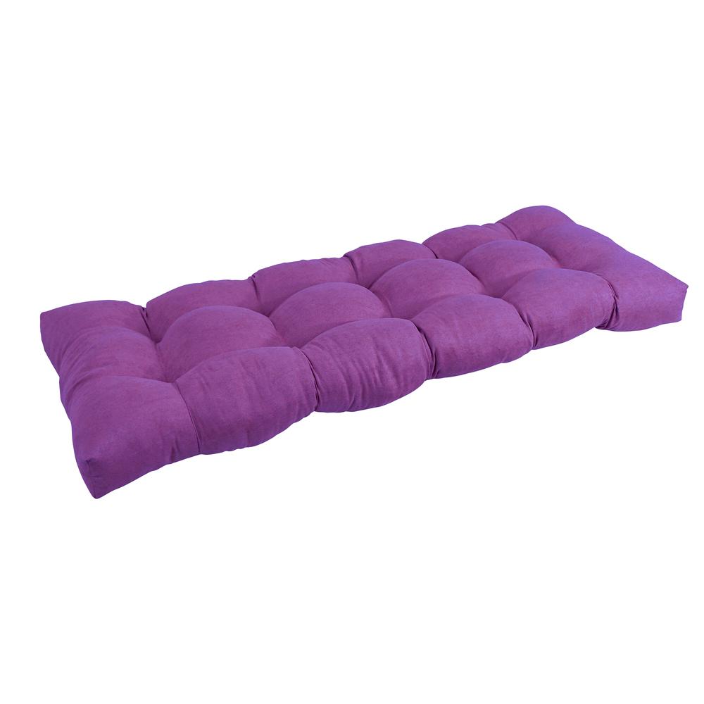 46-inch by 19-inch Tufted Solid Microsuede Bench Cushion. Picture 1