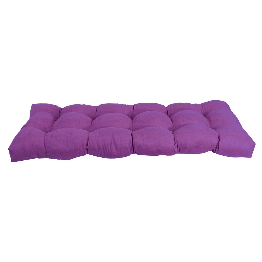 46-inch by 19-inch Tufted Solid Microsuede Bench Cushion. Picture 2