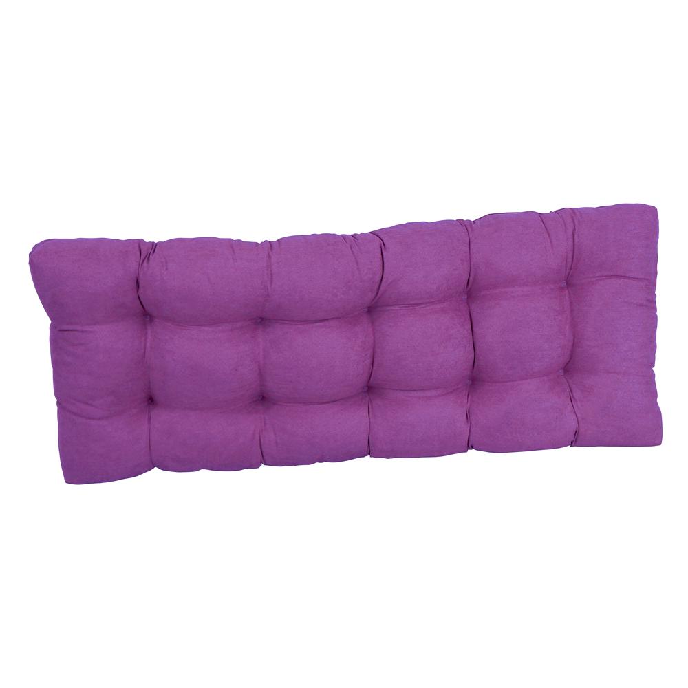 46-inch by 19-inch Tufted Solid Microsuede Bench Cushion. Picture 3