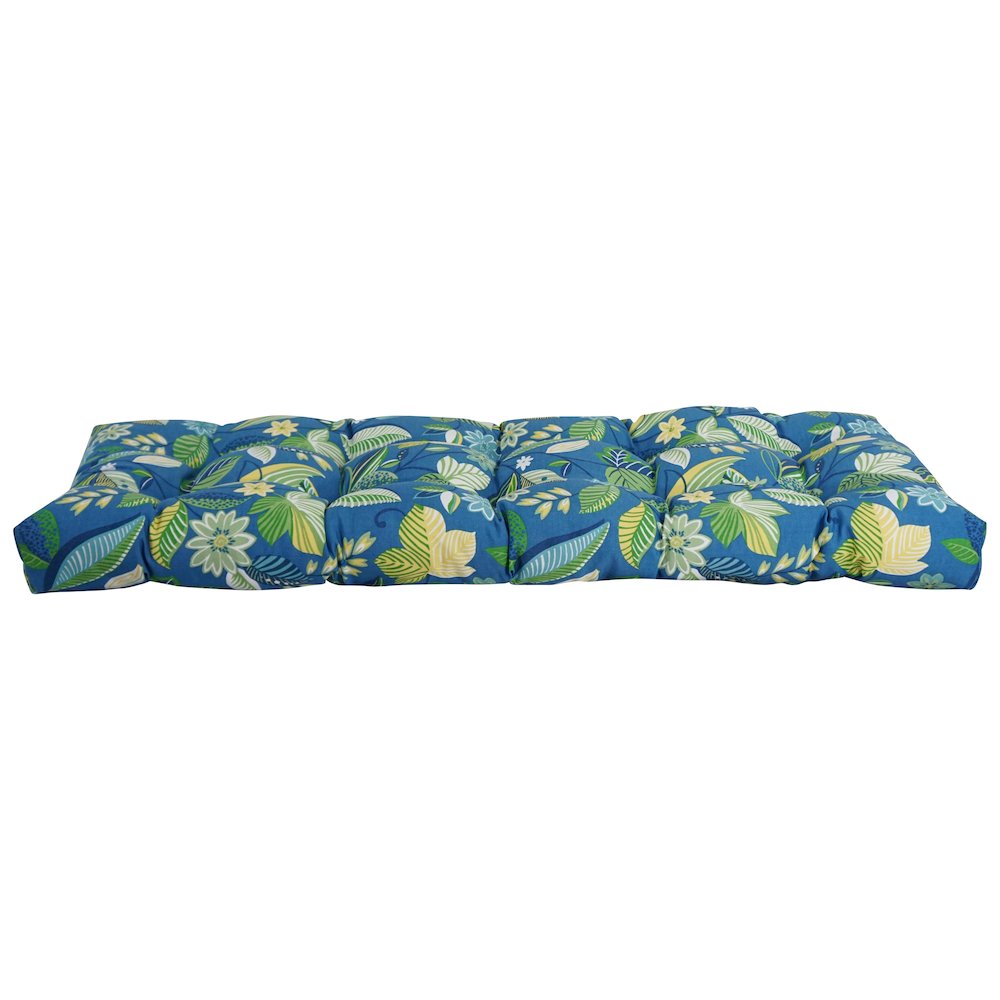 46-inch by 19-inch Tufted Patterned Outdoor Spun Polyester Loveseat Cushion. Picture 2