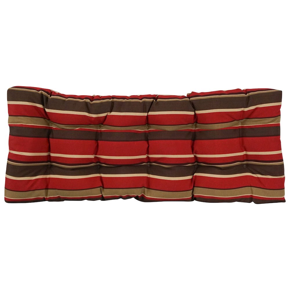46-inch by 19-inch Tufted Patterned Outdoor Spun Polyester Loveseat Cushion. Picture 3