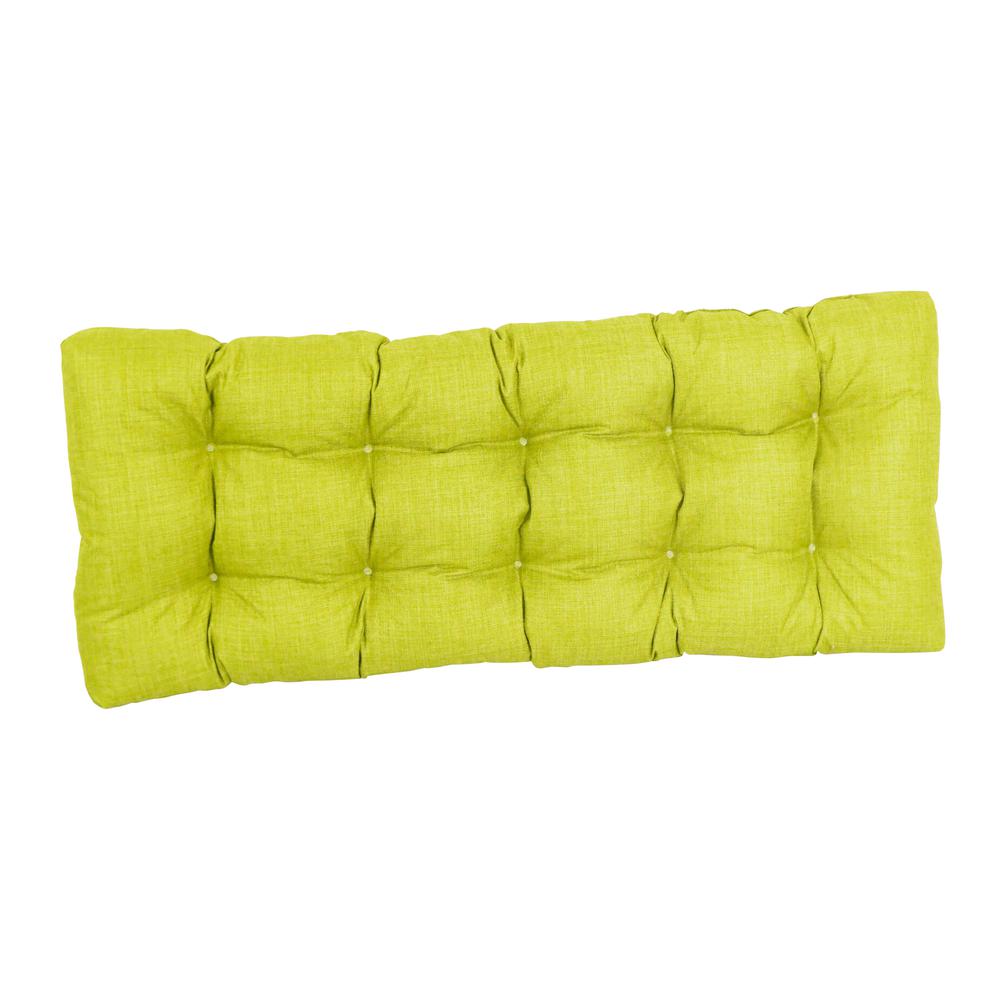 46-inch by 19-inch Tufted Solid Outdoor Spun Polyester Loveseat Cushion. Picture 3