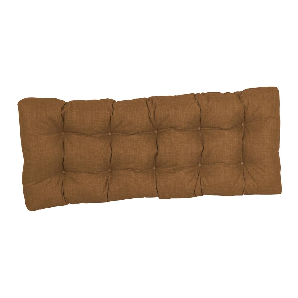 46-inch by 19-inch Tufted Solid Outdoor Spun Polyester Loveseat Cushion. Picture 3