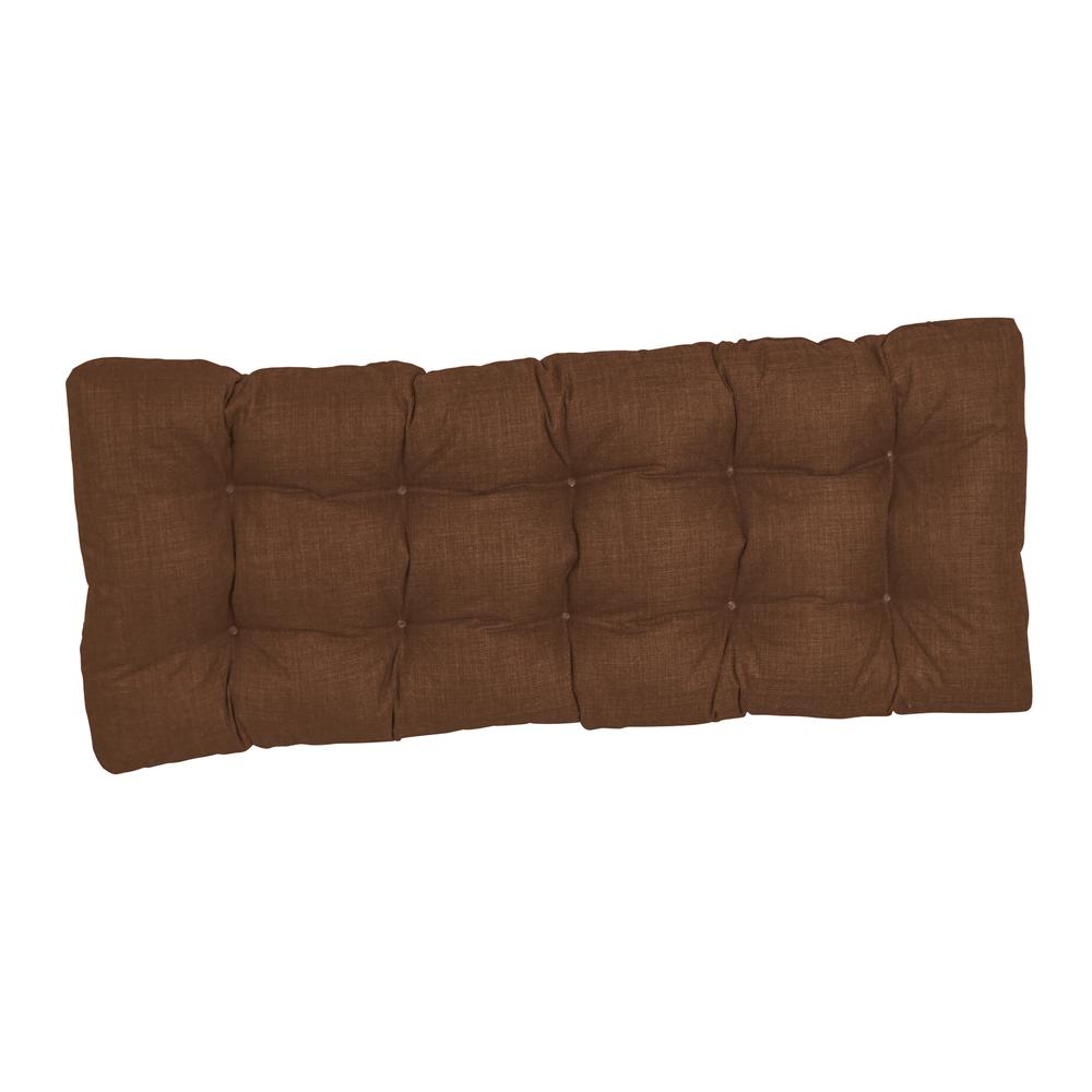 46-inch by 19-inch Tufted Solid Outdoor Spun Polyester Loveseat Cushion. Picture 3