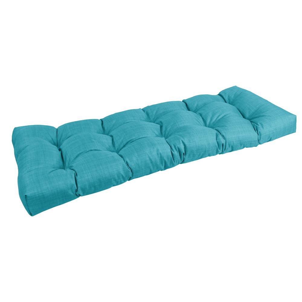 46-inch by 19-inch Tufted Solid Outdoor Spun Polyester Loveseat Cushion. Picture 1