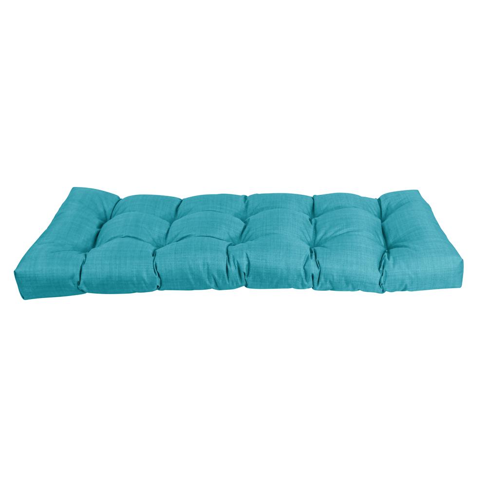 46-inch by 19-inch Tufted Solid Outdoor Spun Polyester Loveseat Cushion. Picture 2