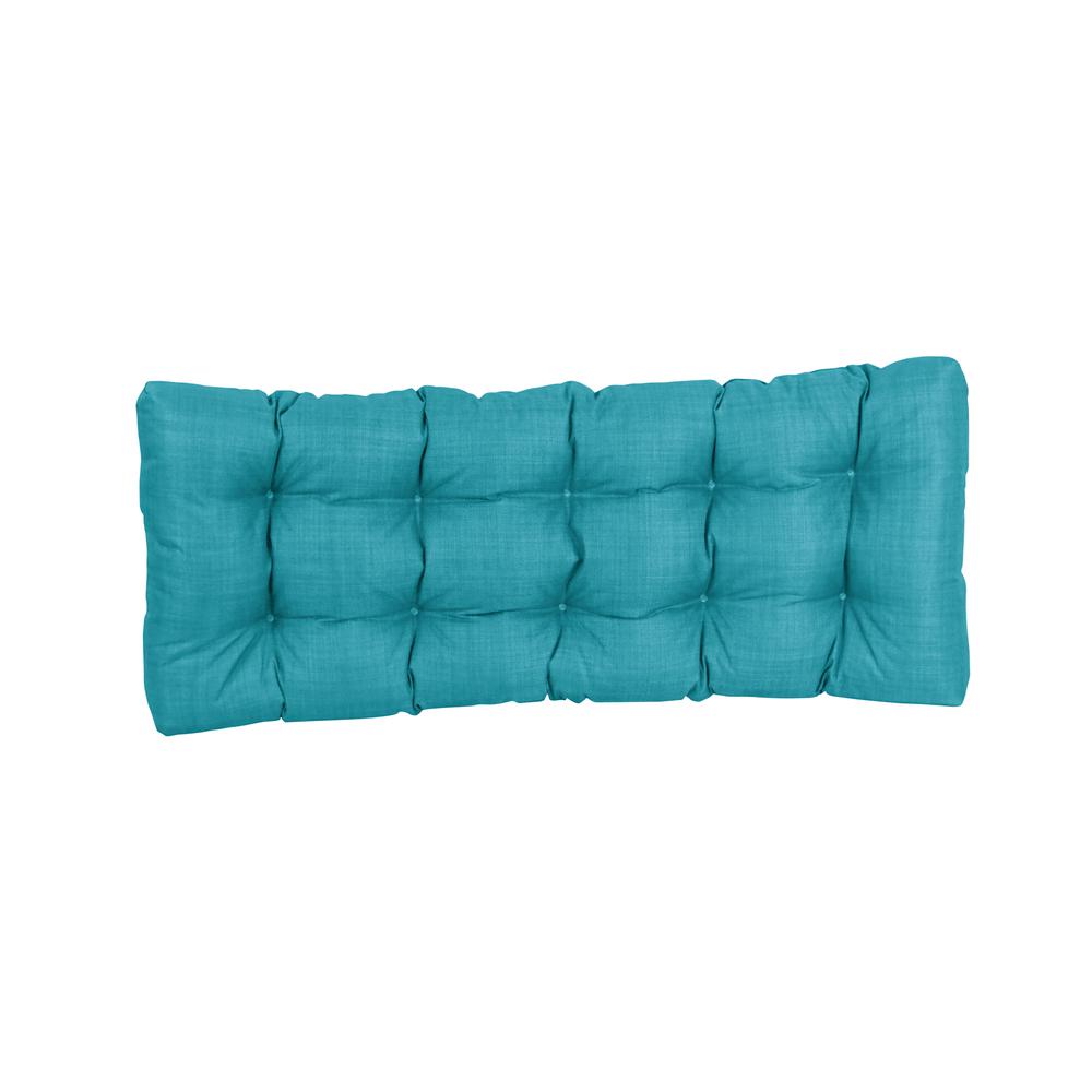 46-inch by 19-inch Tufted Solid Outdoor Spun Polyester Loveseat Cushion. Picture 3