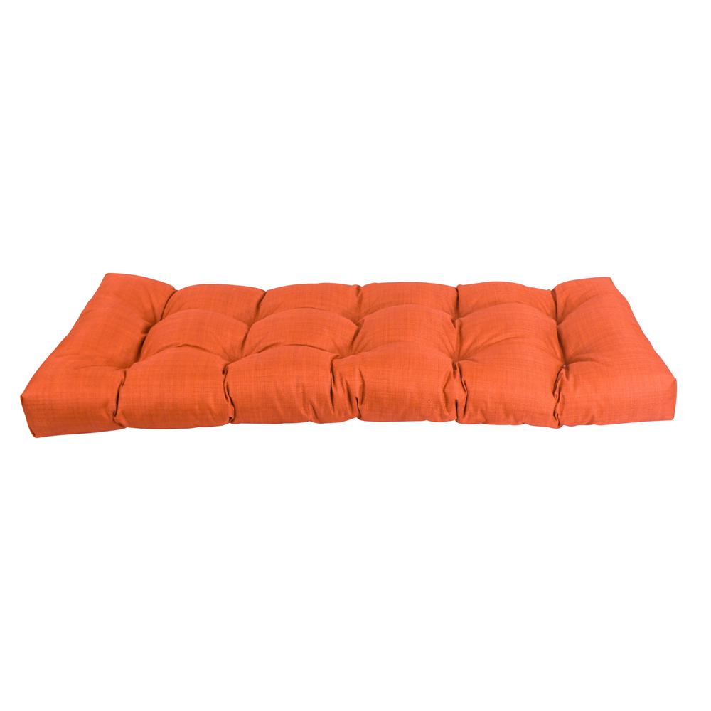 46-inch by 19-inch Tufted Solid Outdoor Spun Polyester Loveseat Cushion. Picture 2