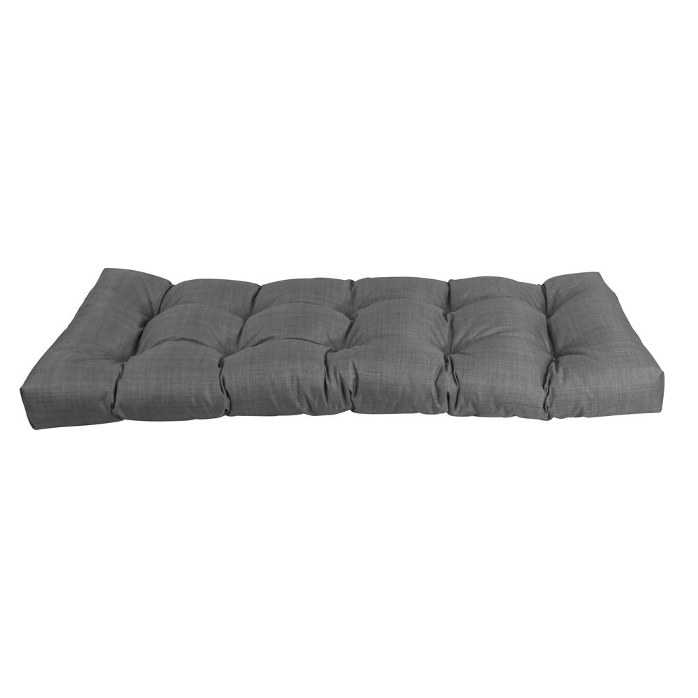 46-inch by 19-inch Tufted Solid Outdoor Spun Polyester Loveseat Cushion. Picture 2