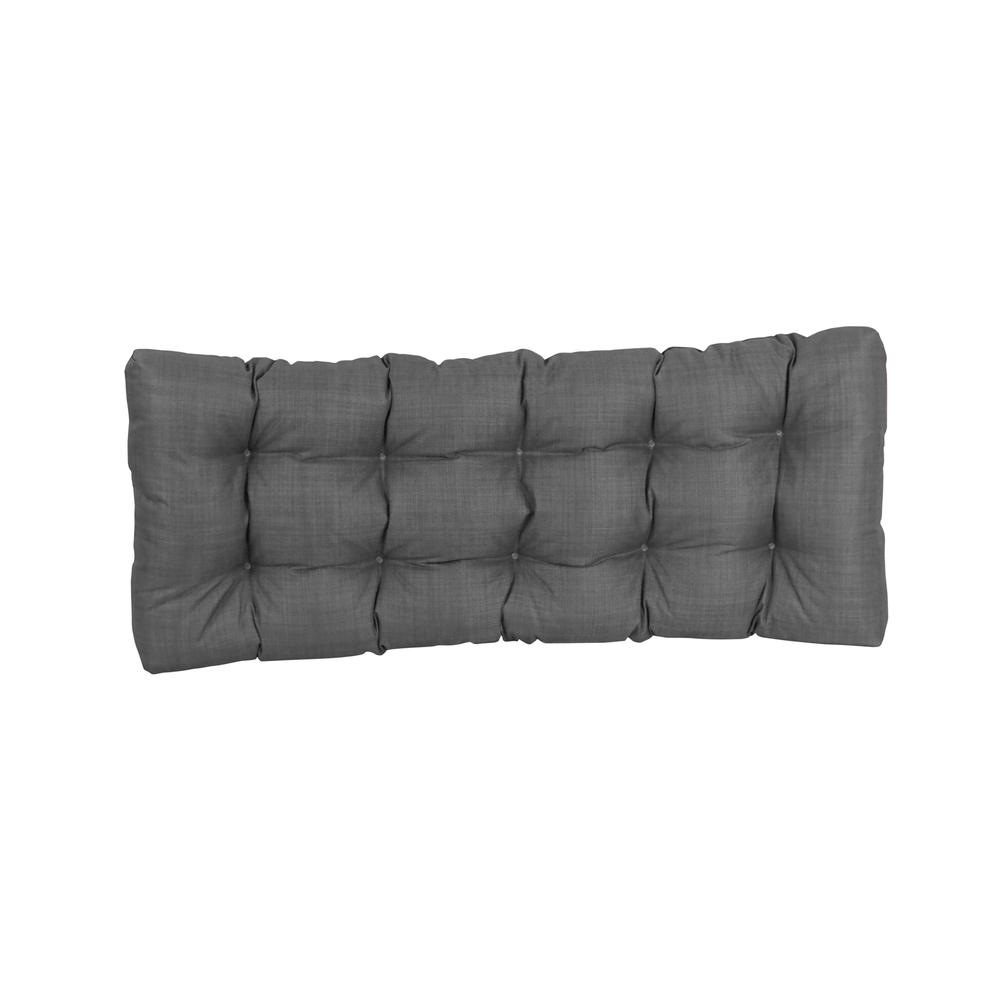46-inch by 19-inch Tufted Solid Outdoor Spun Polyester Loveseat Cushion. Picture 3