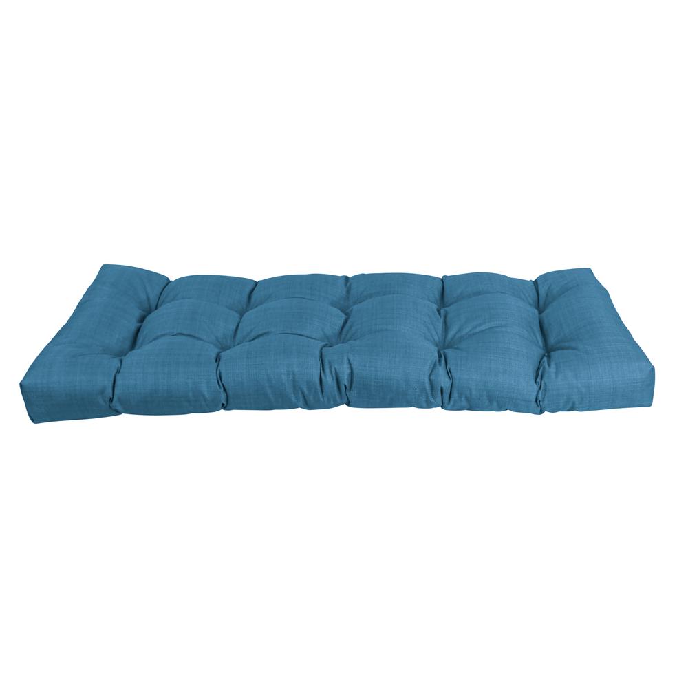 46-inch by 19-inch Tufted Solid Outdoor Spun Polyester Loveseat Cushion. Picture 2