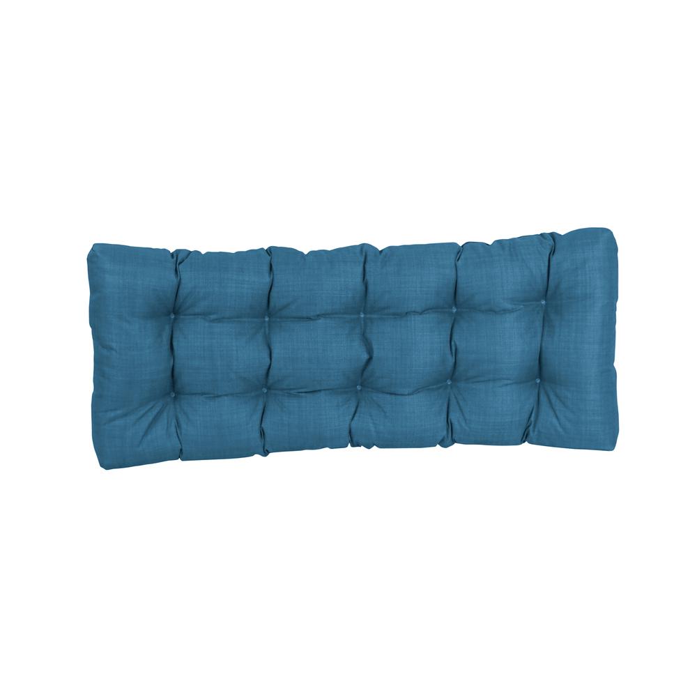 46-inch by 19-inch Tufted Solid Outdoor Spun Polyester Loveseat Cushion. Picture 3
