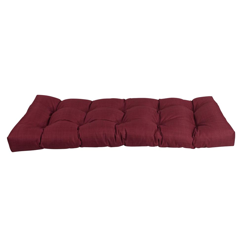 46-inch by 19-inch Tufted Solid Outdoor Spun Polyester Loveseat Cushion. Picture 2