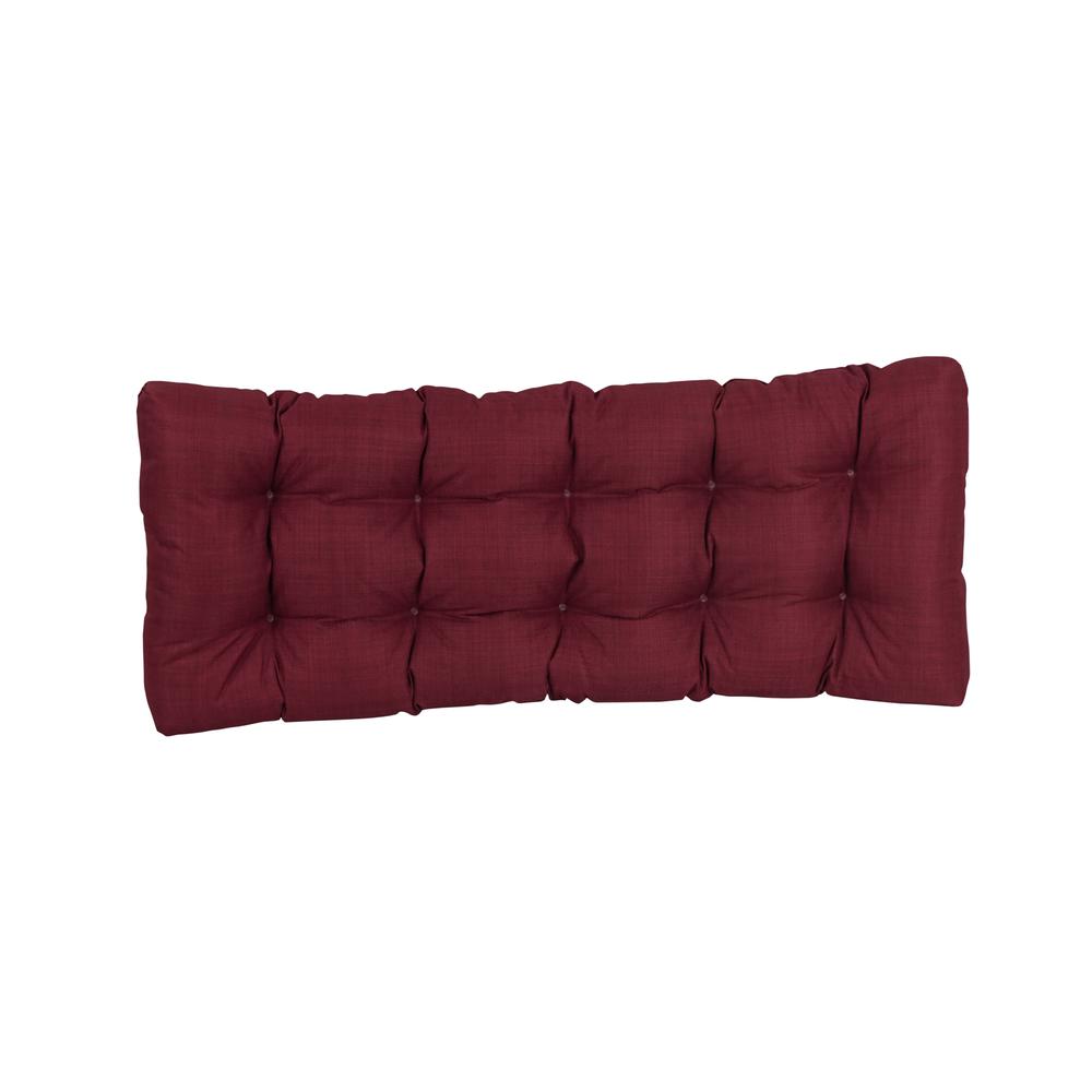 46-inch by 19-inch Tufted Solid Outdoor Spun Polyester Loveseat Cushion. Picture 3