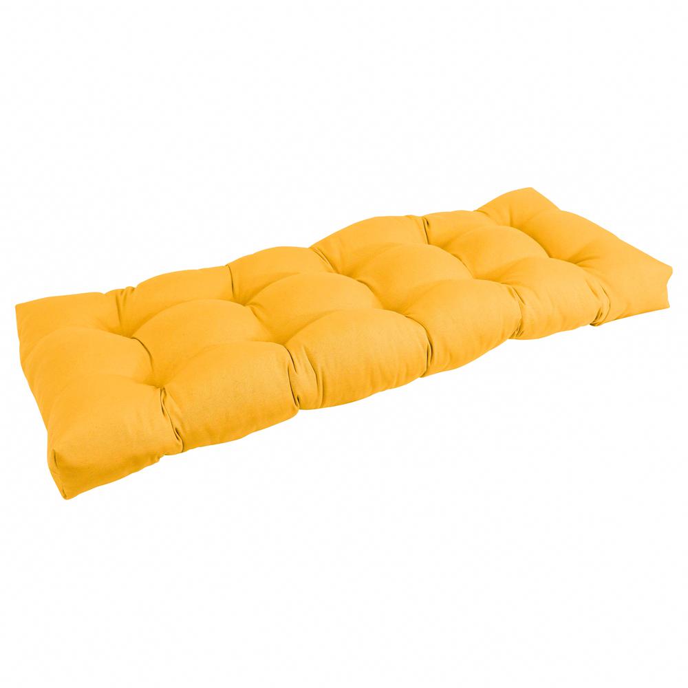46-inch by 19-inch Tufted Solid Twill Bench Cushion. Picture 1
