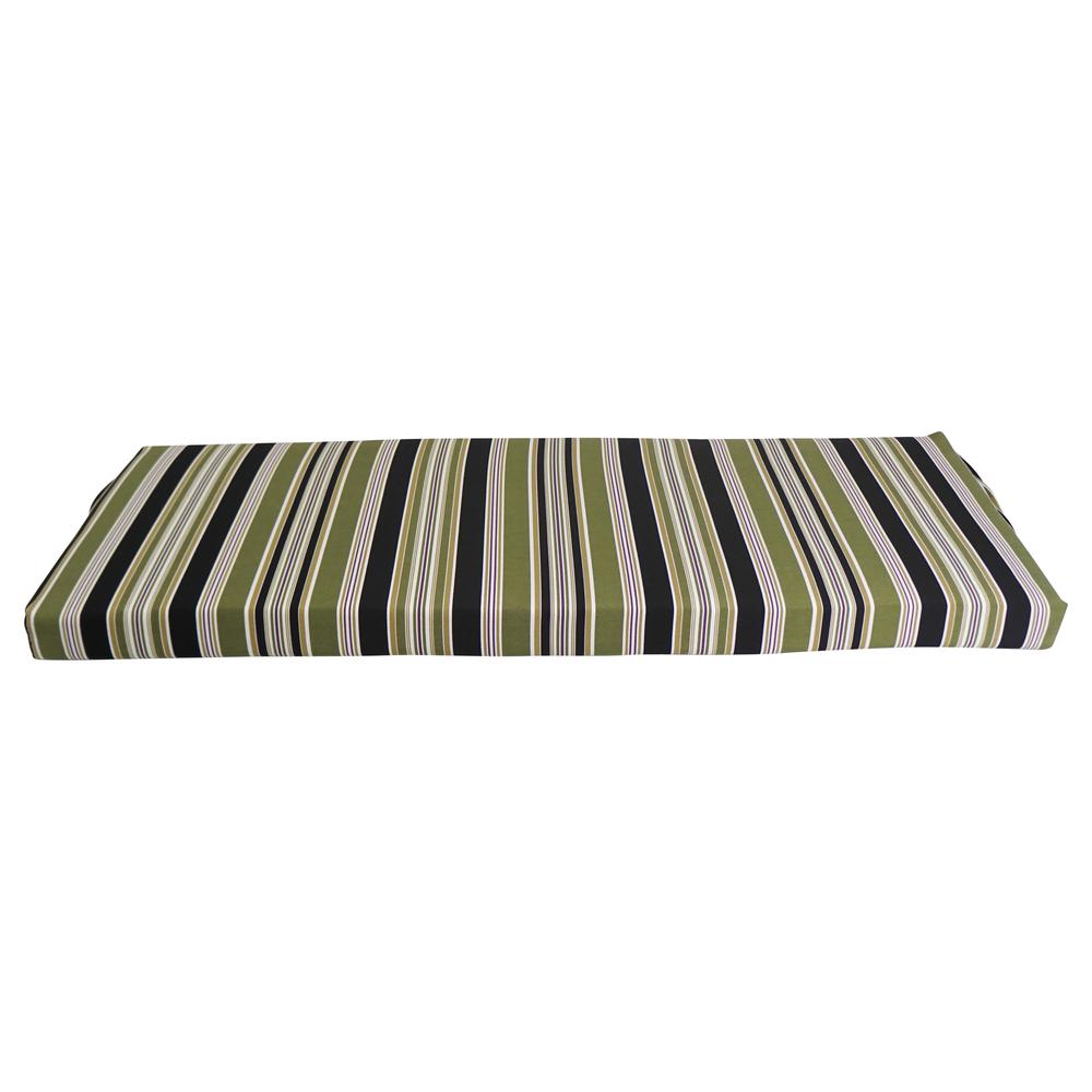 48-inch by 19-inch Patterned Outdoor Spun Polyester Loveseat Cushion. Picture 2